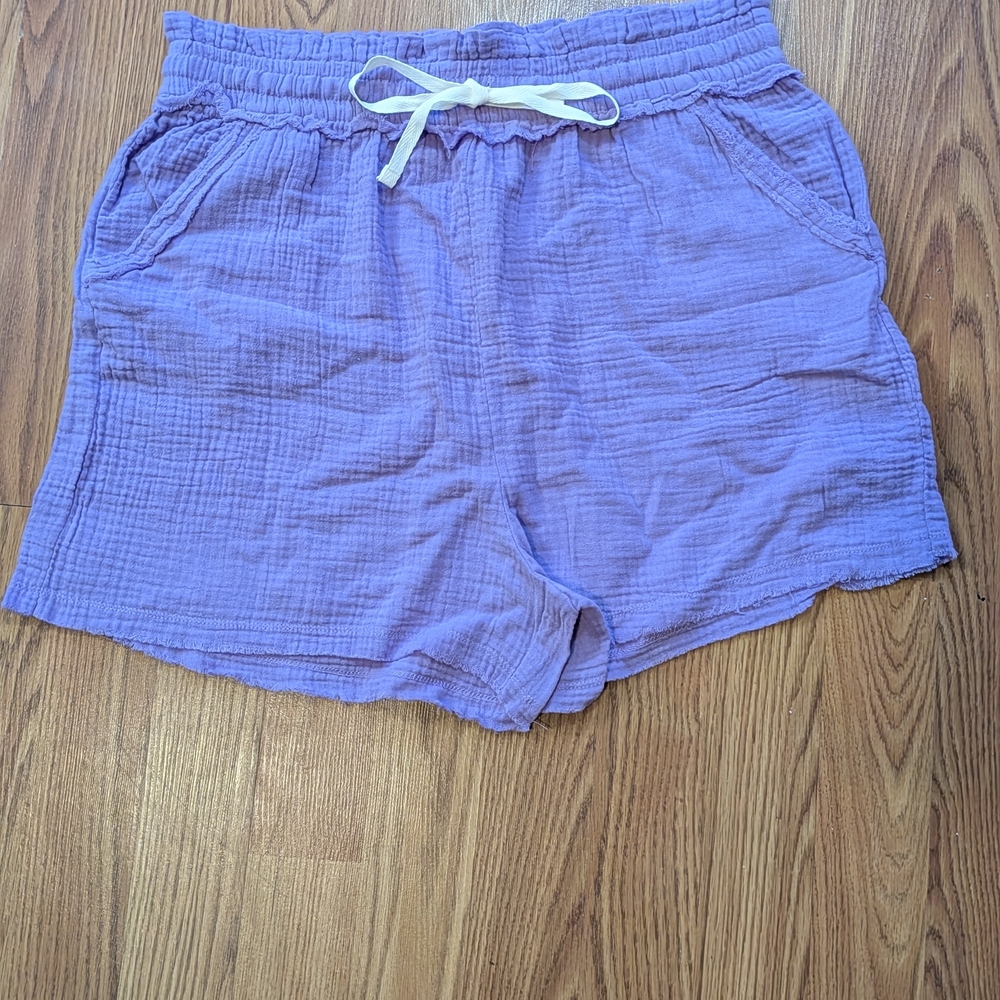 Zenana Outfitters Lavender High Waist Shorts